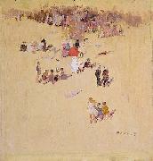 Elioth Gruner Bondi Beach oil on canvas